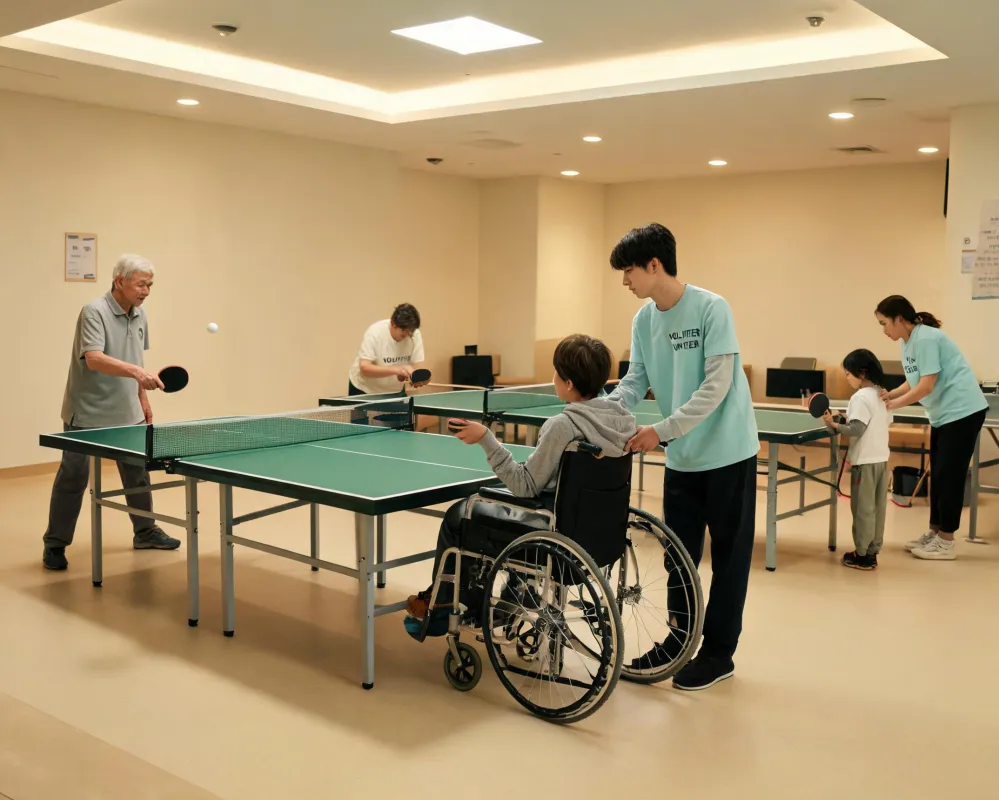 Inclusive community table tennis session