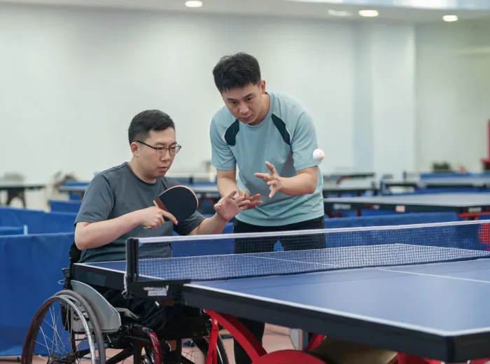Adaptive table tennis session